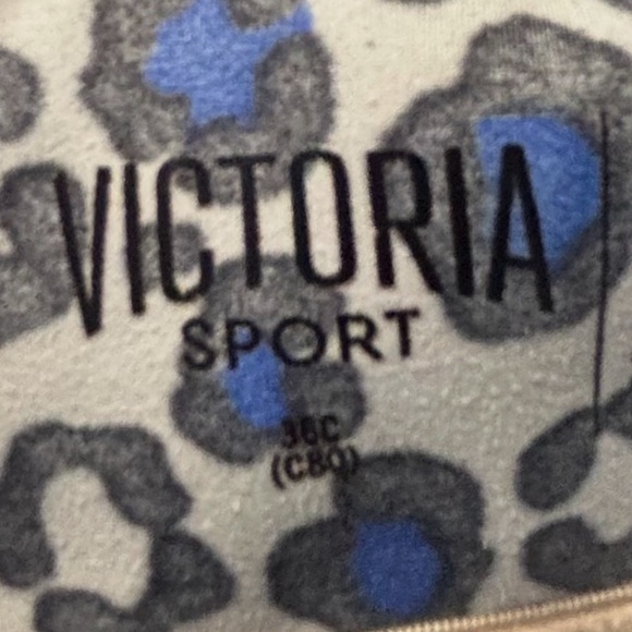 Victoria's Secret Tan and Blue Leopard Sports Bra - Picture 5 of 5